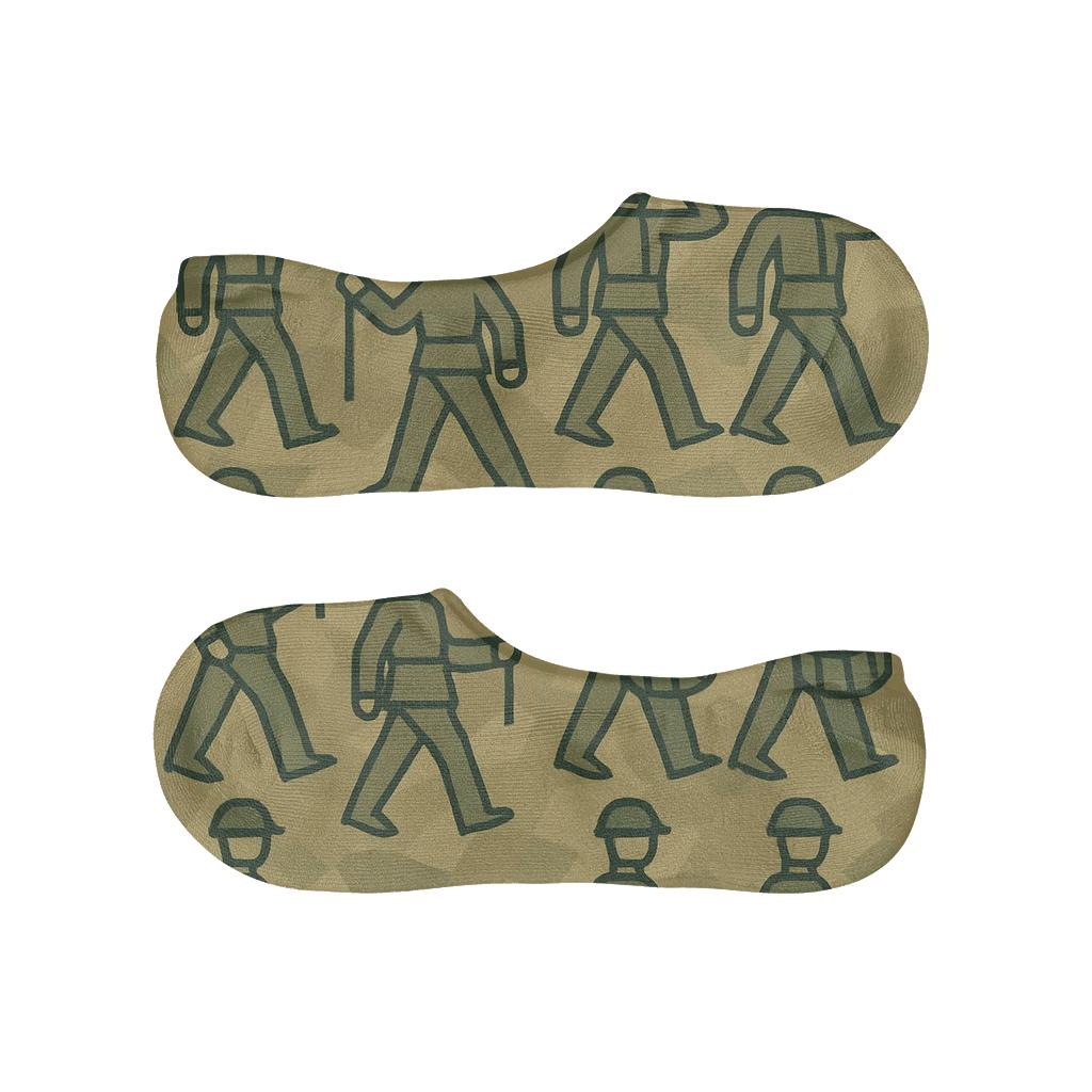 Soldier Parade Camouflage Grid custom no-show socks