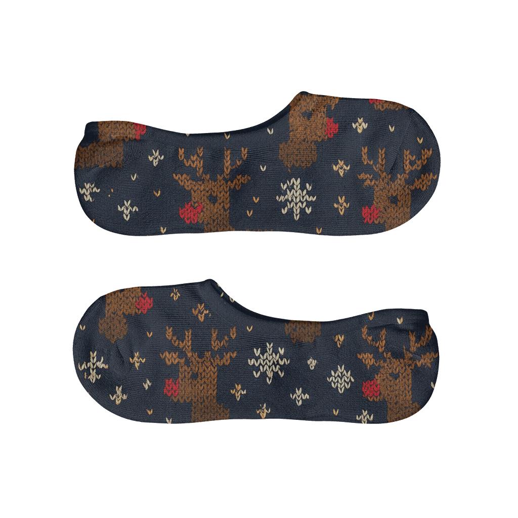 Rudolph Nordic Knit Constellation Pattern unique hidden socks