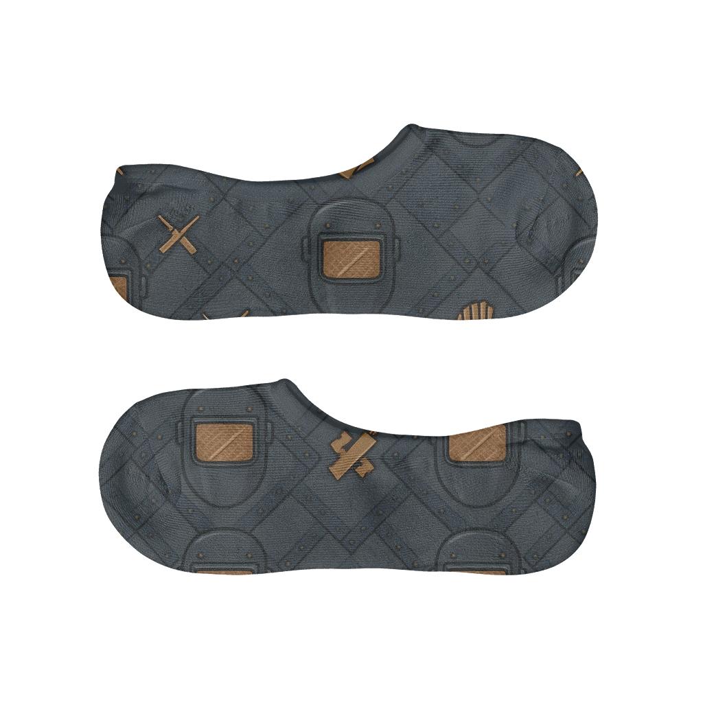 Industrial Mask Tiling With Welder Geometry trendy no-show sock styles