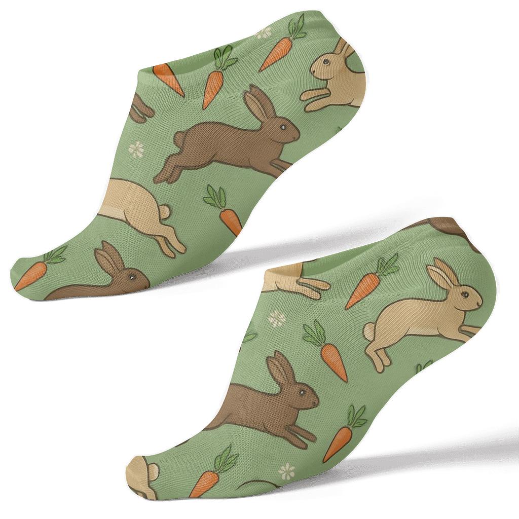 Rabbit Meadow Chevron Tapestry custom ankle socks