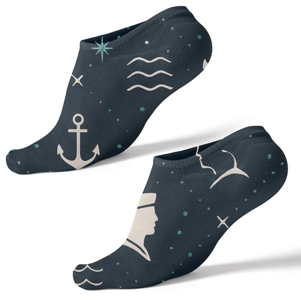 Starboard Night Sailor Tiling Constellation trendy patterned ankle socks