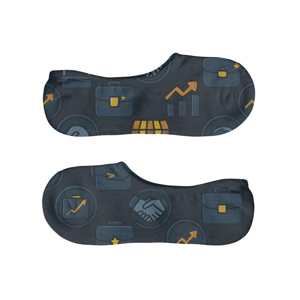 Salesperson Market Orbit Grid trendy no-show sock styles