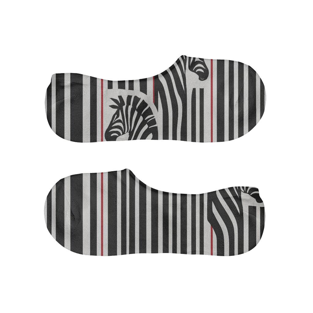 Crimson Accent Zebra Mane Columns trendy no-show sock styles
