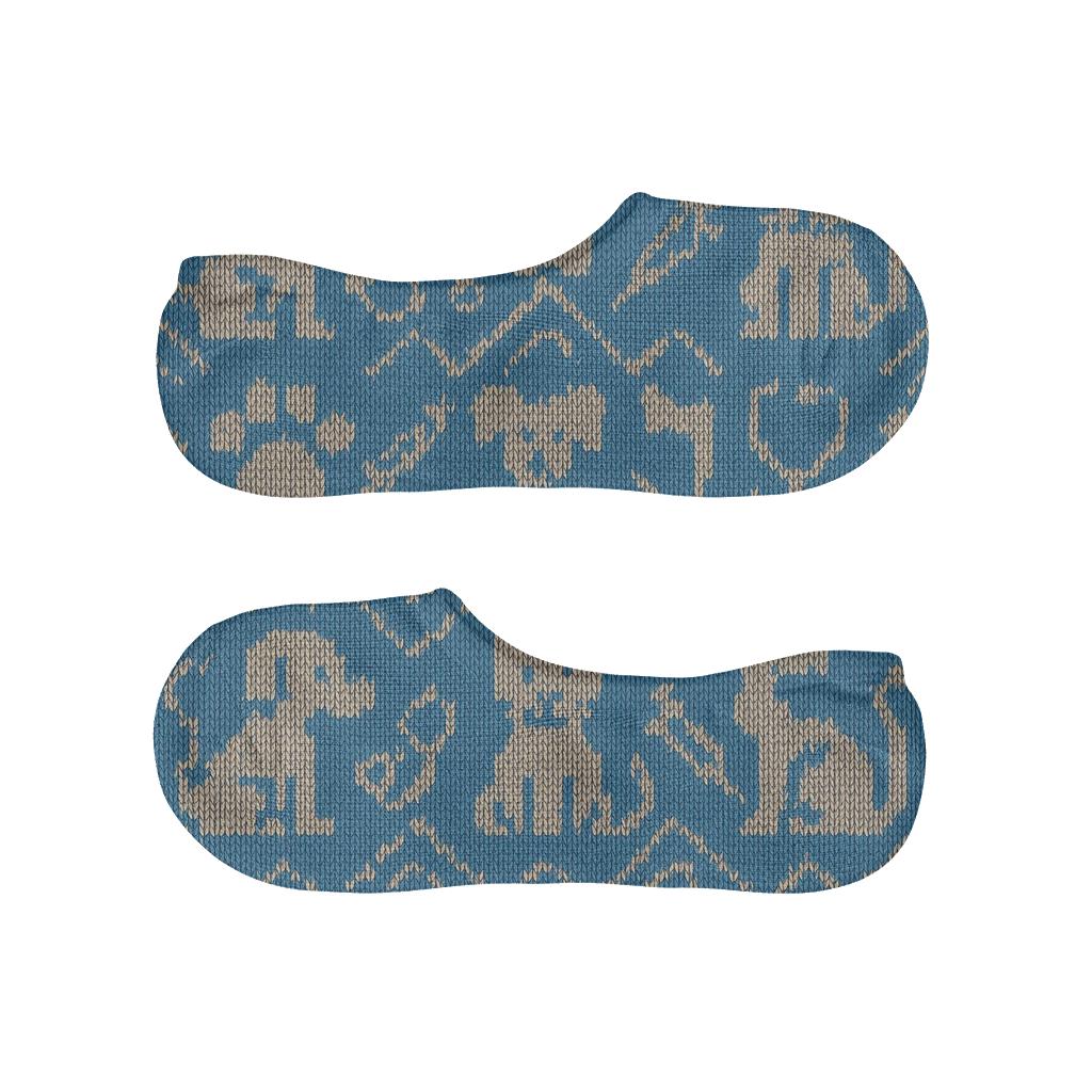Clinic Knit Tiles With Veterinarian Paws comfortable invisible socks
