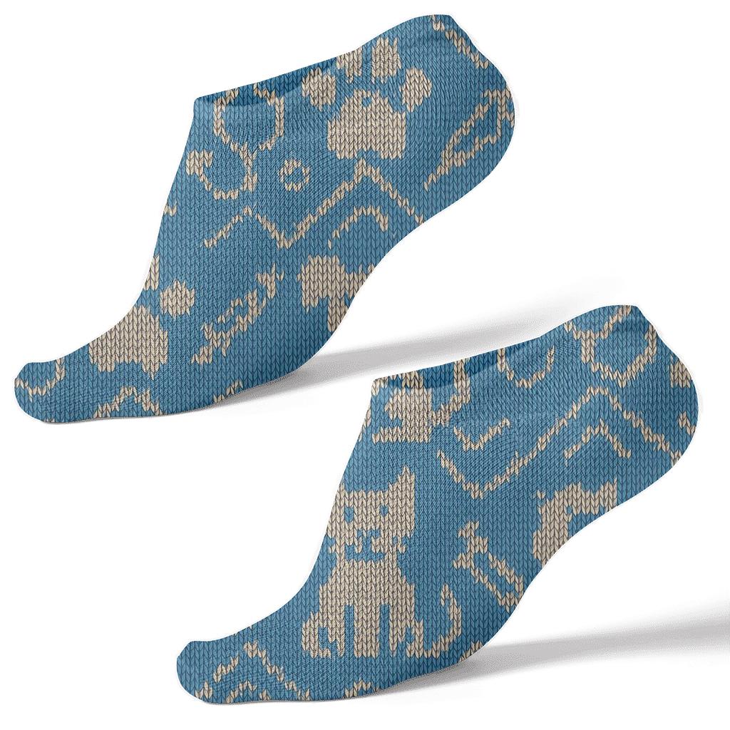 Clinic Knit Tiles With Veterinarian Paws stylish athletic ankle socks