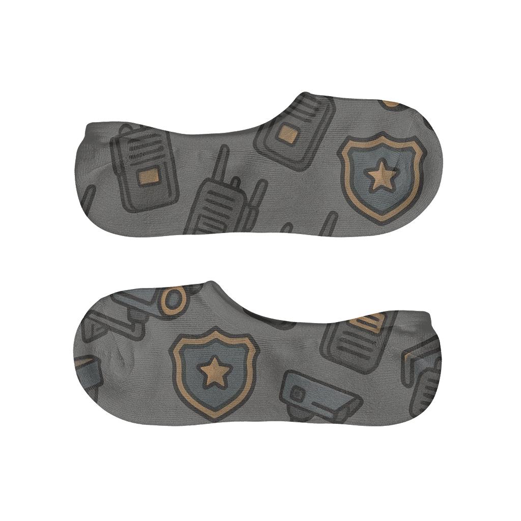 Badge Lattice Prison Officer Edition soft cotton no-show socks