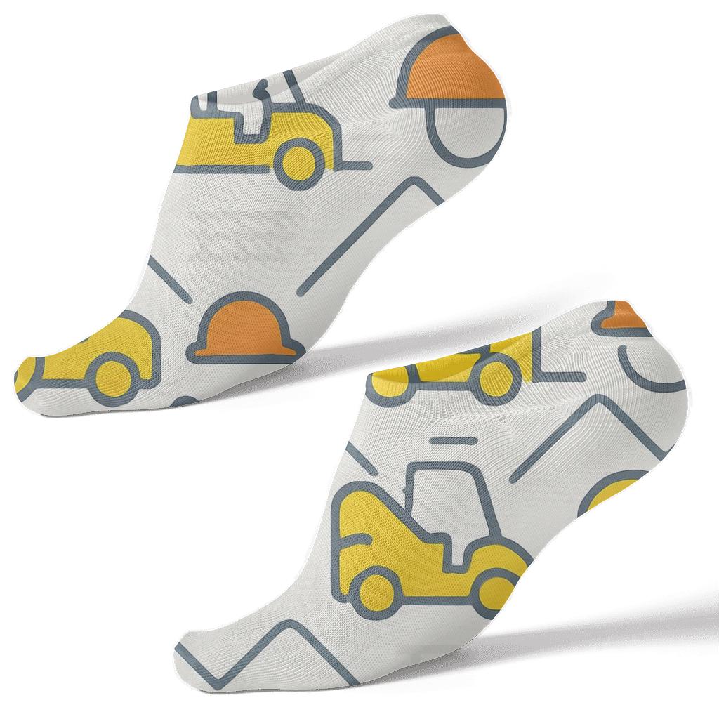 Forklift Chevron Flow Warehouse Worker unique graphic ankle socks