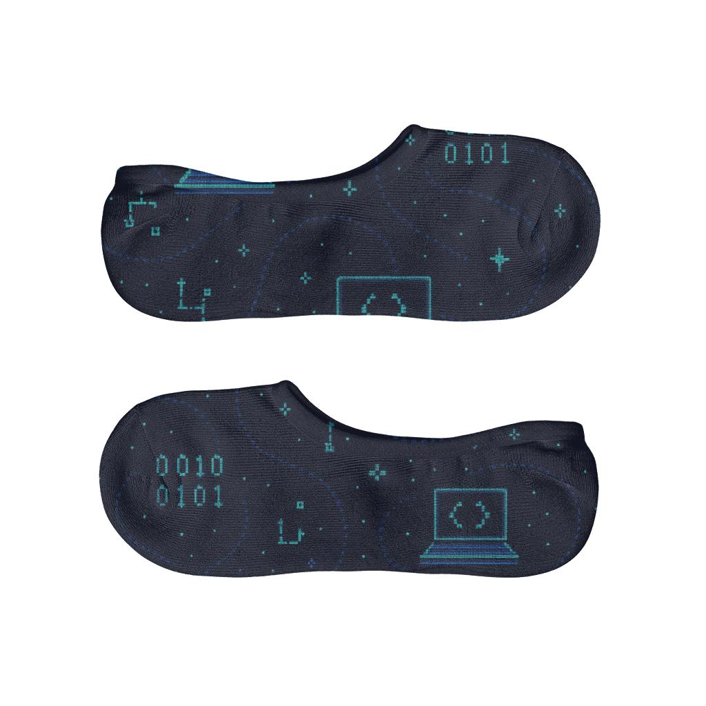 Nebula Grid For Software Developer Night Shift personalized invisible socks