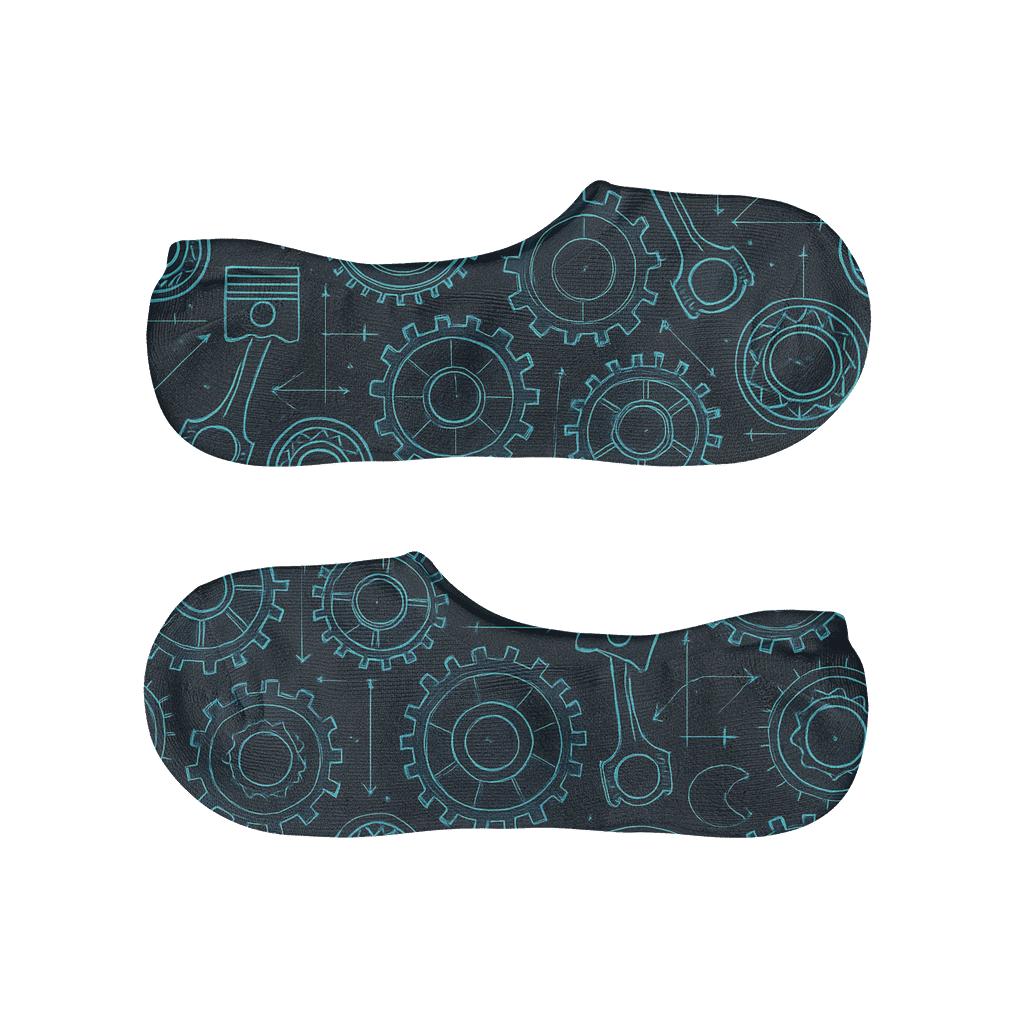Mechanical Engineer Nebula Gear Blueprint Array unique hidden socks