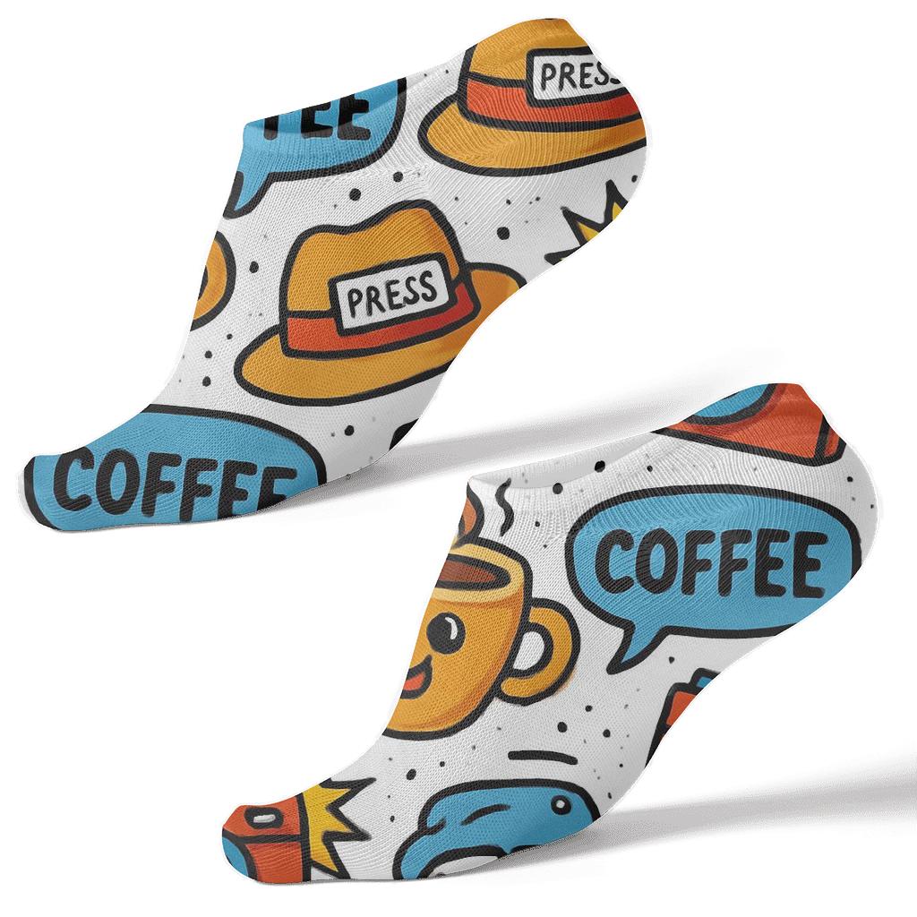 Press Icons with Reporter Rhythm Ankle Length Socks