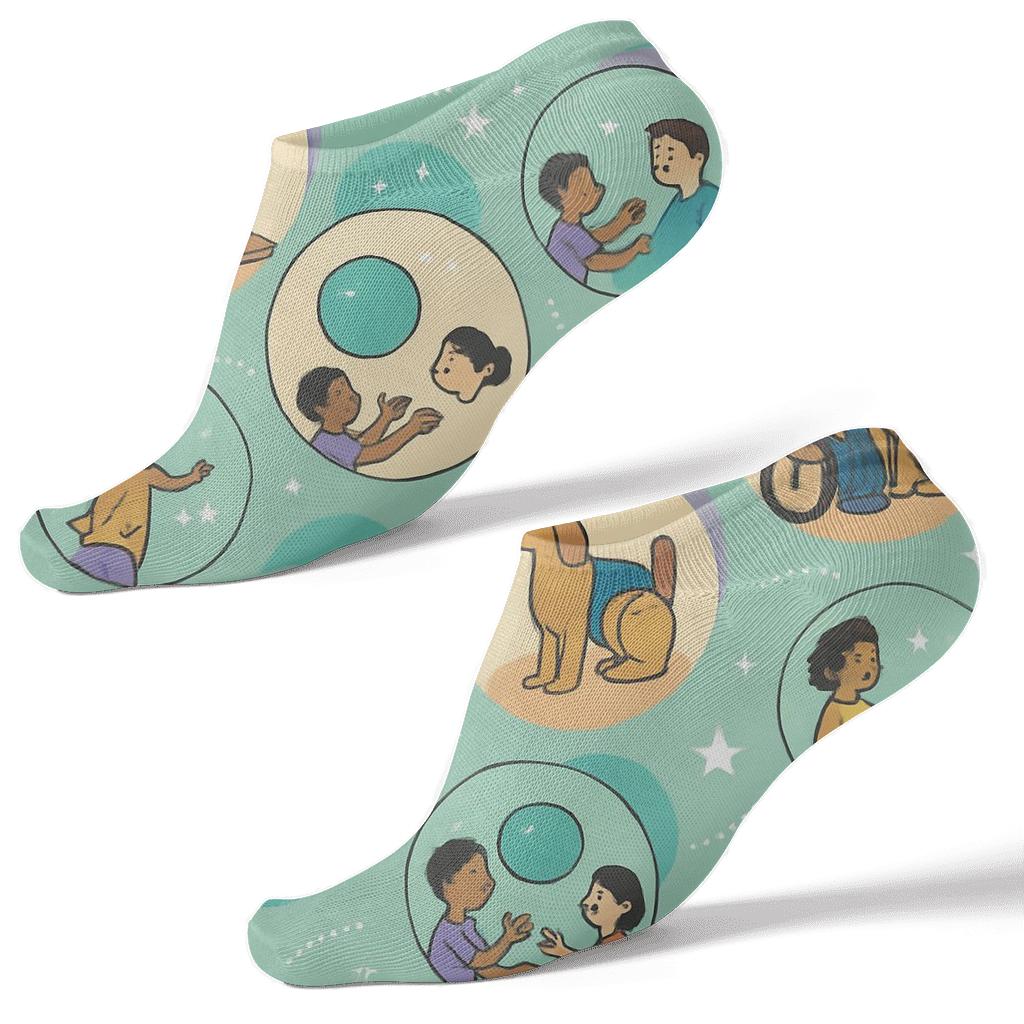 Galaxy Therapy Play Pattern For Occupational Therapist custom ankle socks