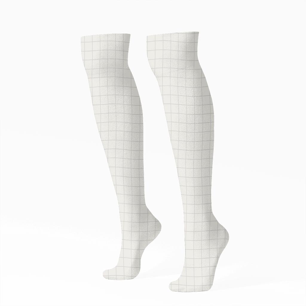 Orbit Grid Drift personalized knee-high socks