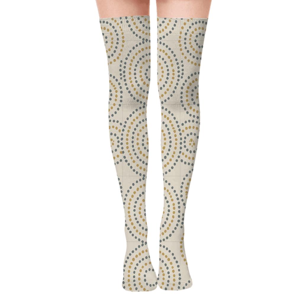 Solar Dot Orbit soft everyday over-the-knee socks