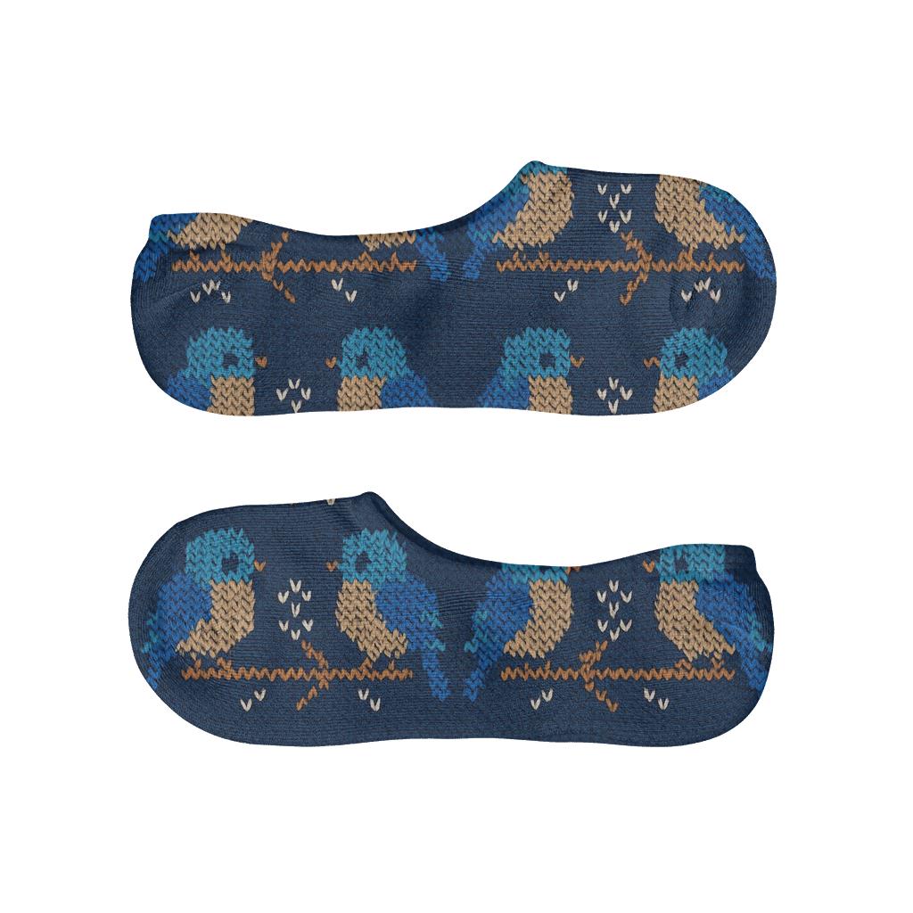 Stitched Sky Bird-Song Flock Pattern unique hidden socks