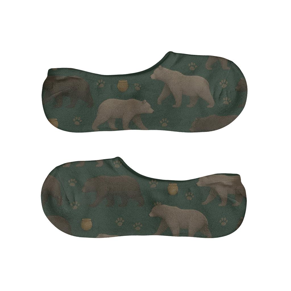 Bear Constellation Forest Tessellation anti-slip no-show socks