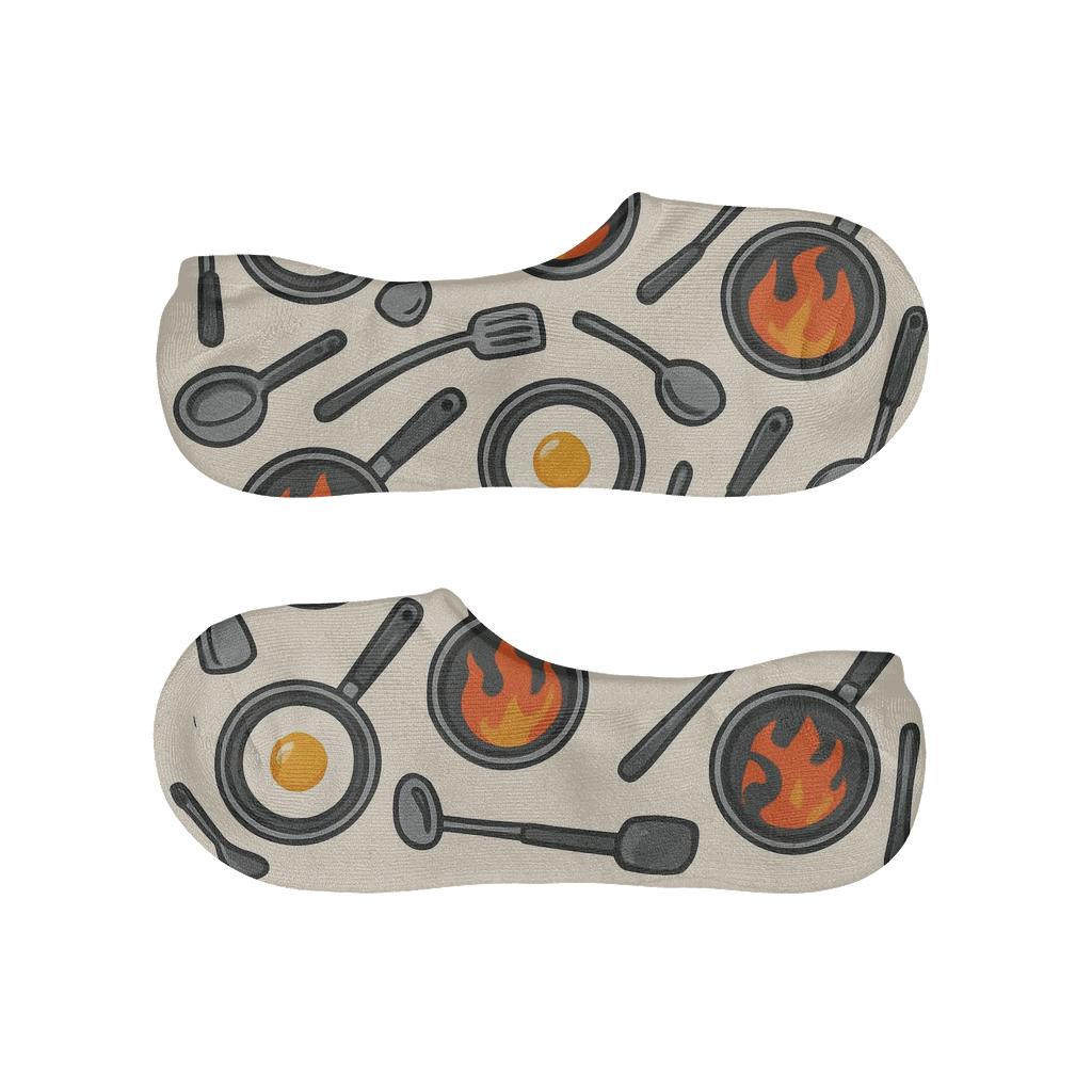 Chef Constellation Of Sizzling Pans breathable no-show socks
