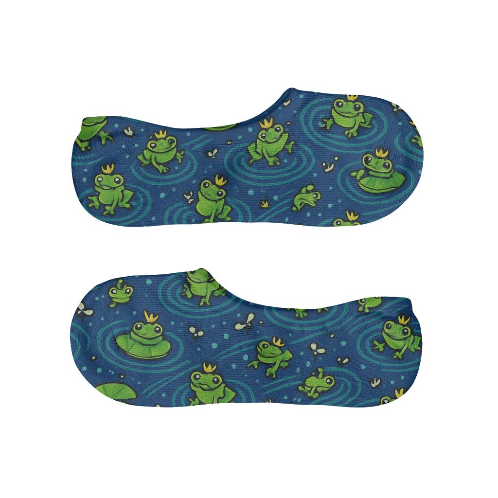 Nebula Ripples With Frog Crown Constellations comfortable low-cut socks