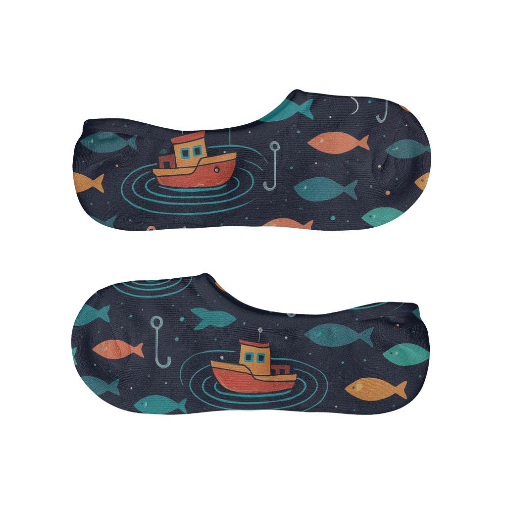 Fisher Constellation Catch Pattern comfortable invisible socks