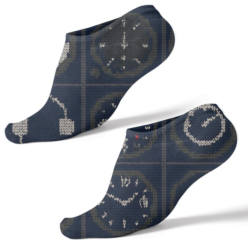 Instrument Cluster Knit Illusion With Pilot Rhythm trendy patterned ankle socks
