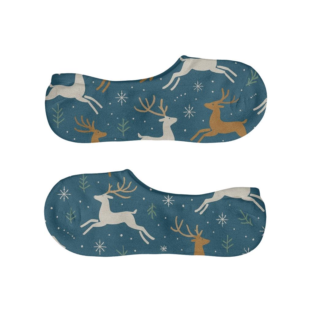 Tundra Constellation Reindeer Pattern low cut no-show socks