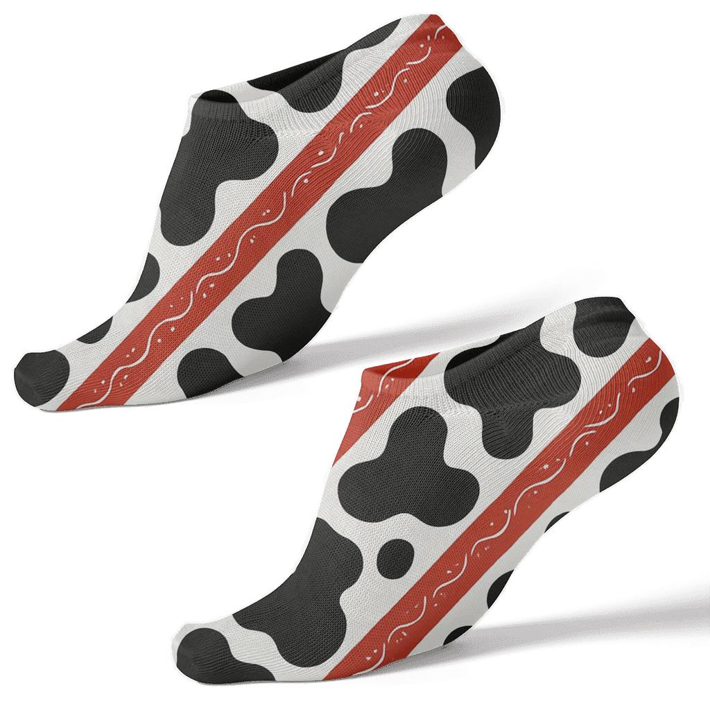 Bandana Border Cow Spot Parade stylish athletic ankle socks