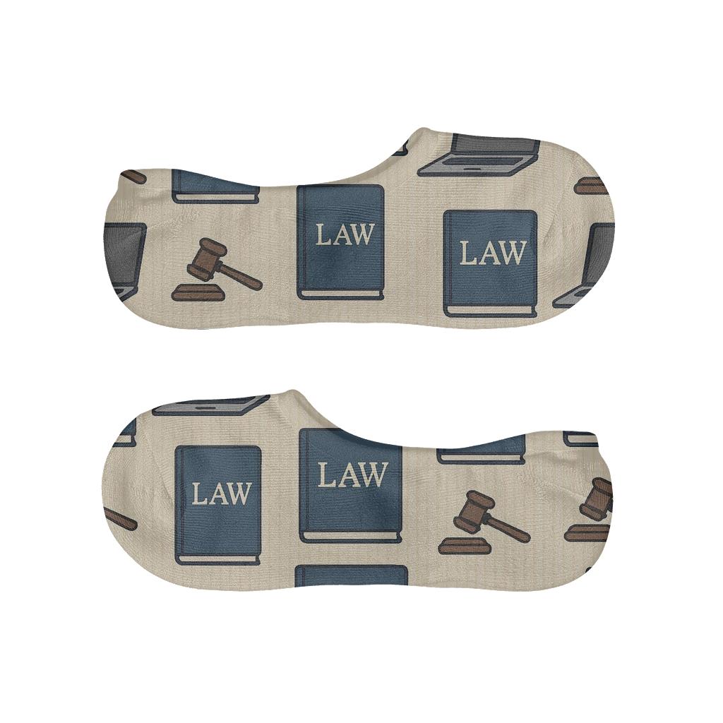 Midnight Briefings Paralegal Pattern designer printed no-show socks