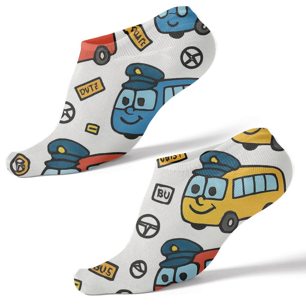Urban Parade Pattern Bus Driver Edition soft everyday ankle socks