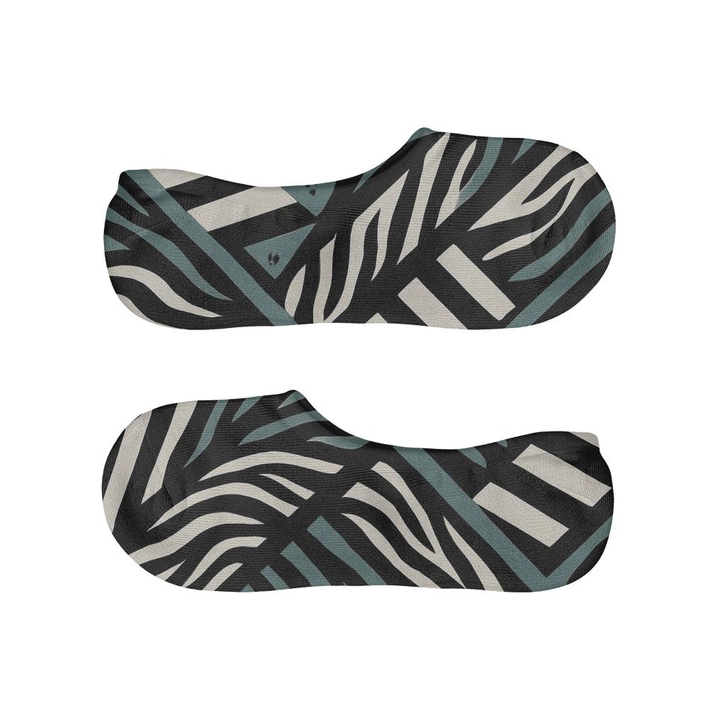 Teal Mirage Broken Zebra Crossing unique hidden socks