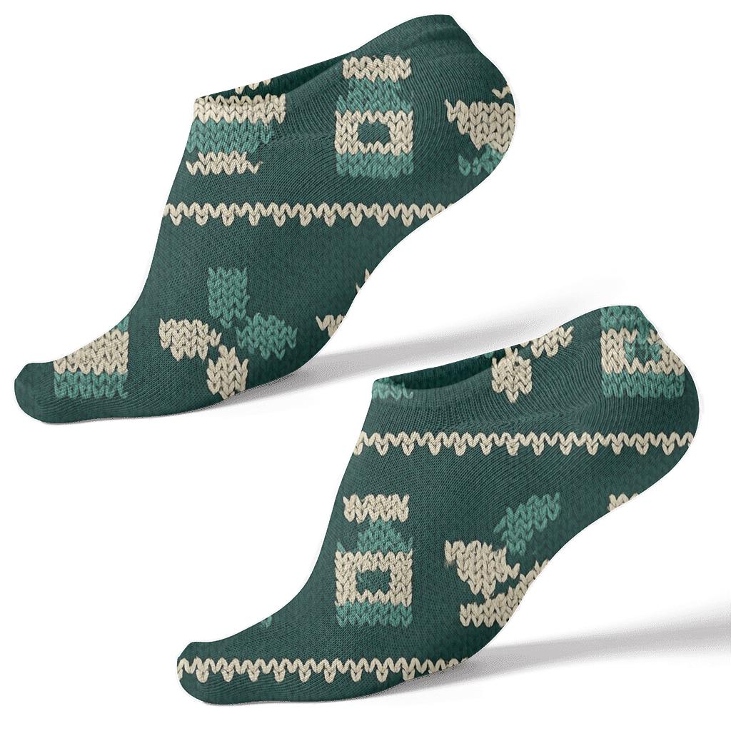 Pharmacist Nordic Stitch Medicine Pattern premium sports ankle socks