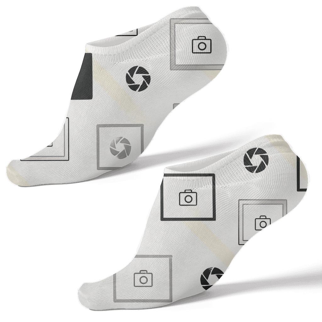 Celestial Light Grid With Photographer Frames premium sports ankle socks