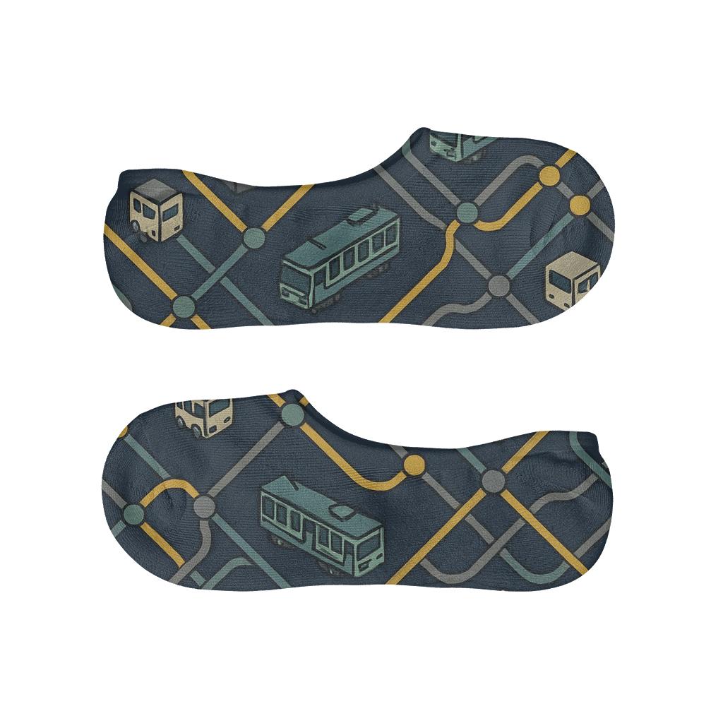 Transit Grid Symphony For Urban Planner Vision trendy no-show sock styles
