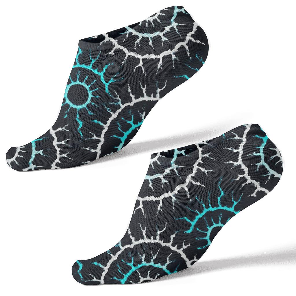 Radial Storm Core Burst designer print ankle socks