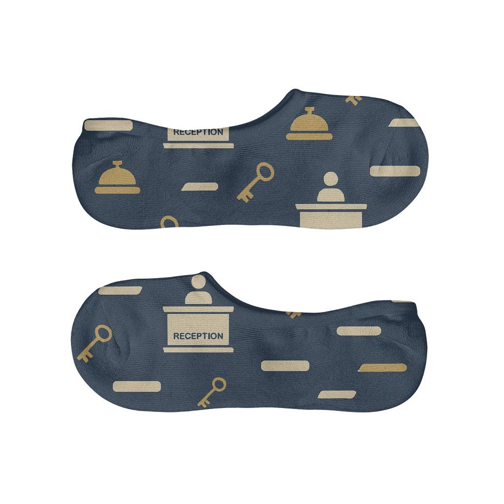 Bell And Key Constellation With Hotel Receptionist Detail personalized no-show socks