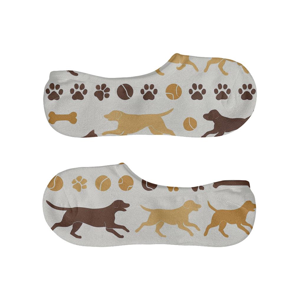 Playful Pattern Bands With Labrador Retriever Charm trendy no-show sock styles
