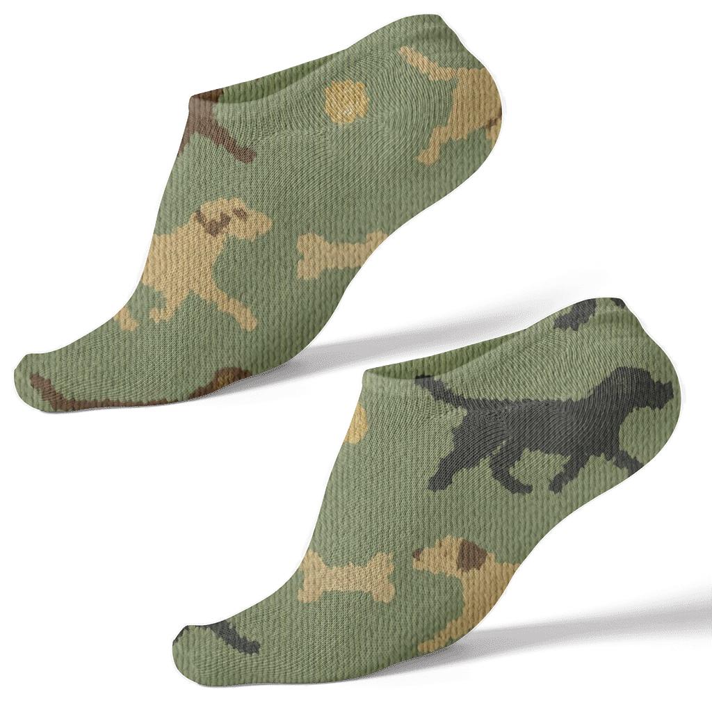 Labrador Retriever Park Knit Mosaic soft everyday ankle socks