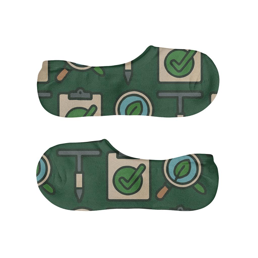 Environmental Inspector Forest Audit Grid trendy no-show sock styles