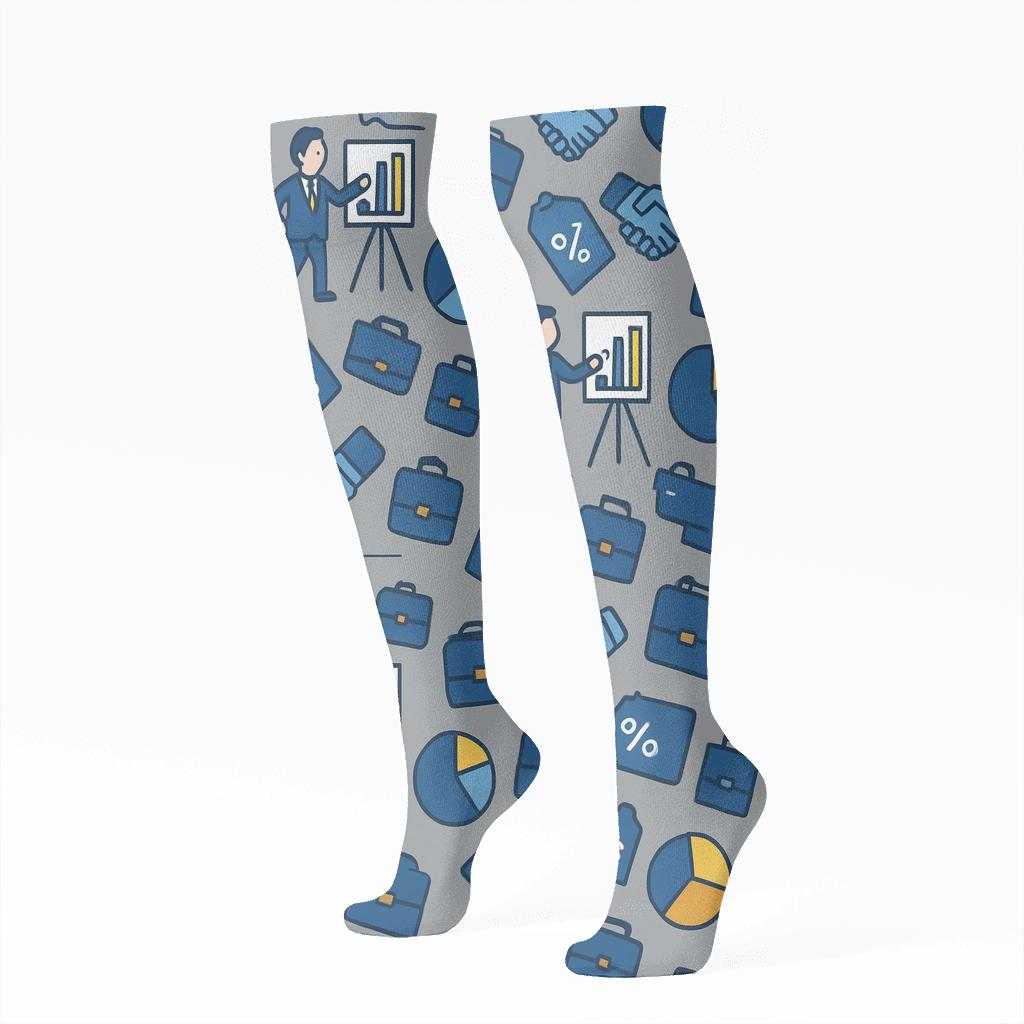 Salesperson Stellar Pitch Pattern premium sports knee-high socks