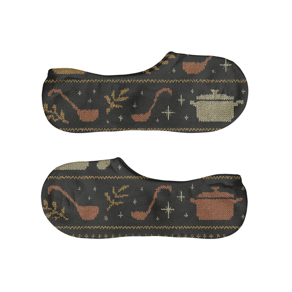 Cosmic Cook Herb Stripe Tapestry breathable no-show socks