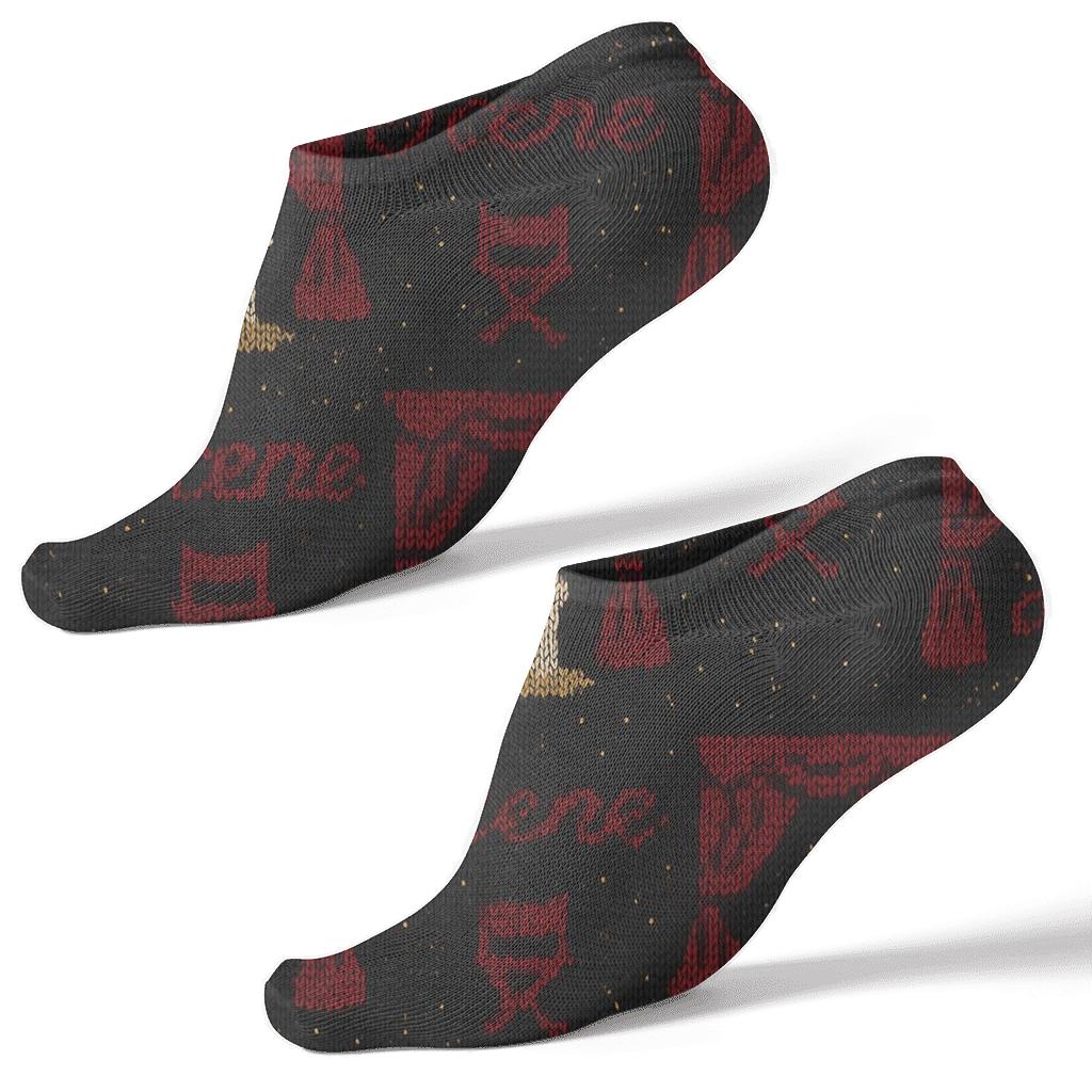 Starfield-Actor Curtain Mosaic comfortable cotton ankle socks