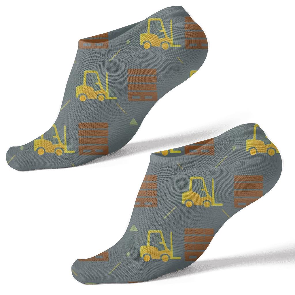 Industrial Starfield Forklift-operator Lattice soft everyday ankle socks