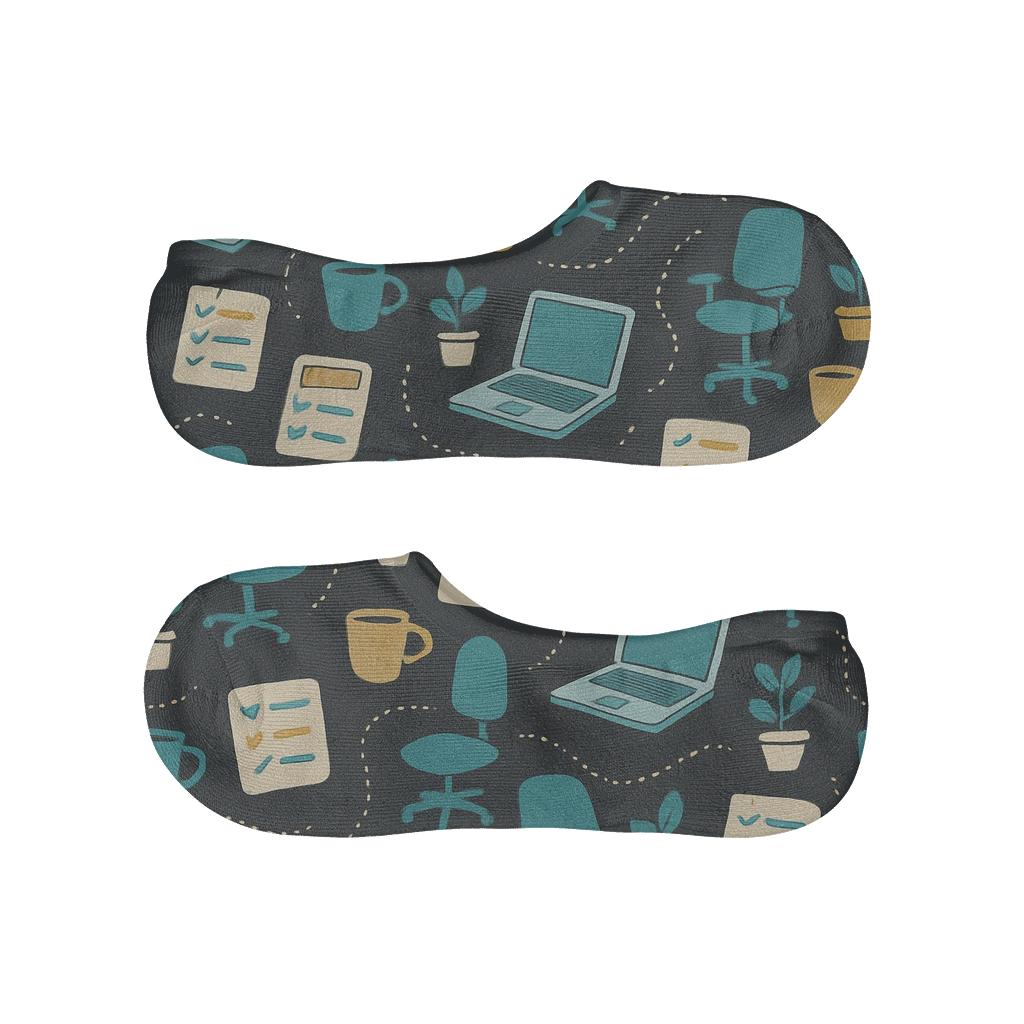 Desk Workflow Constellation Pattern Office Manager soft cotton no-show socks
