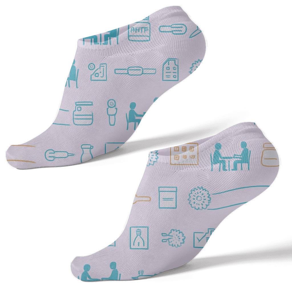 Sensory Orbit Bands With Occupational Therapist Icons personalized ankle socks
