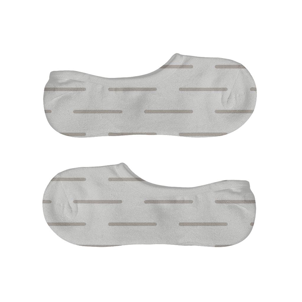 Offset Brick Line Study custom no-show socks