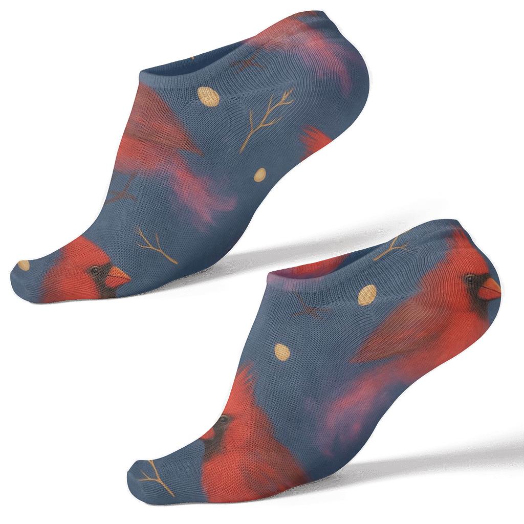 Crimson Cardinal Nebula Scatter comfortable cotton ankle socks