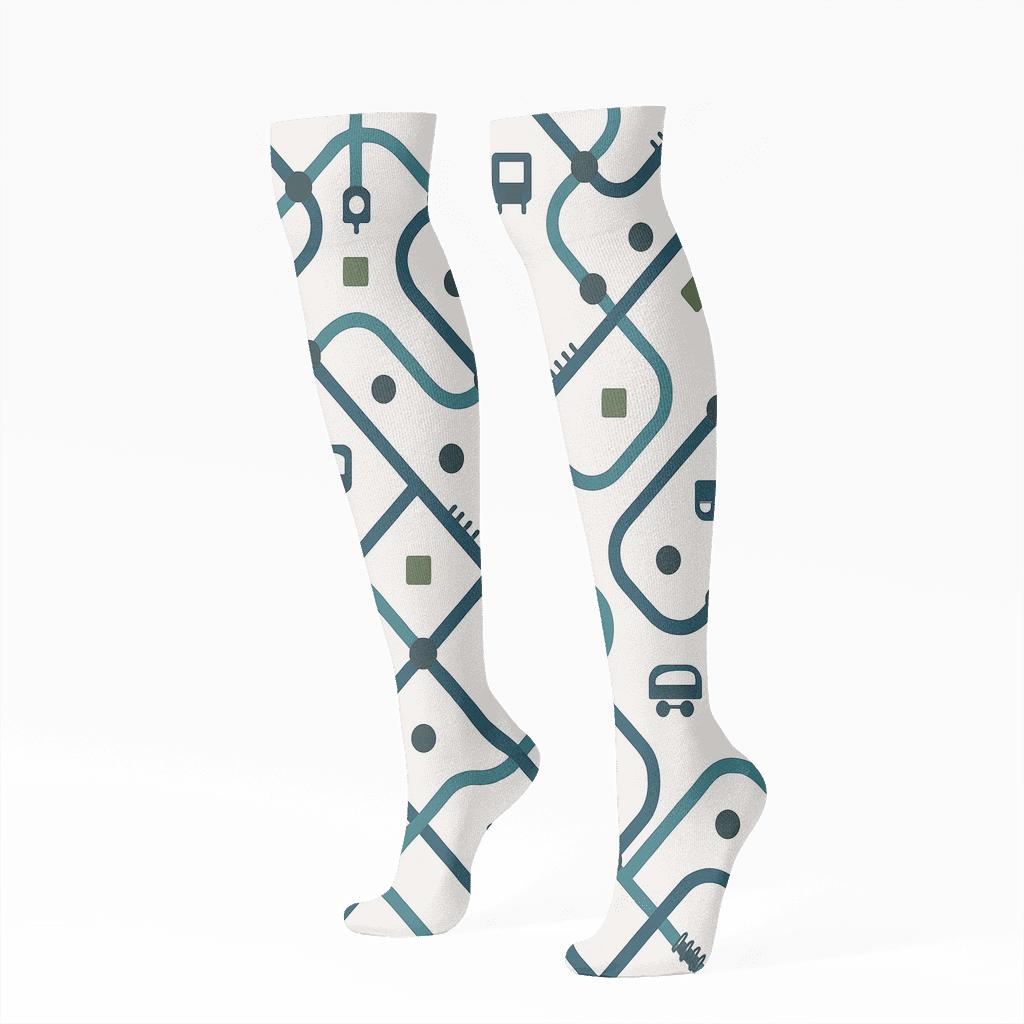 Transit Weave Pattern Urban Planner Edition custom knee-high socks