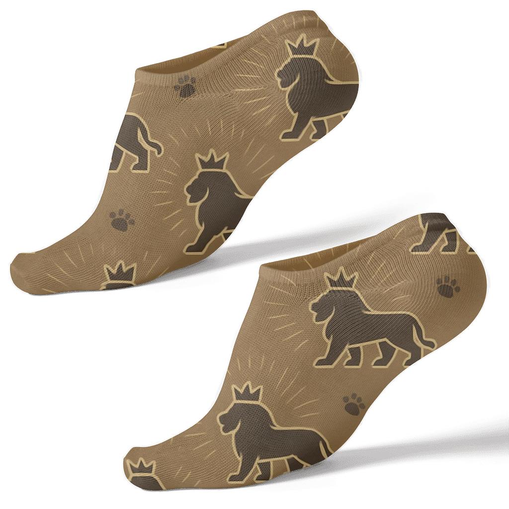Crowned Constellation Lion Pattern trendy patterned ankle socks