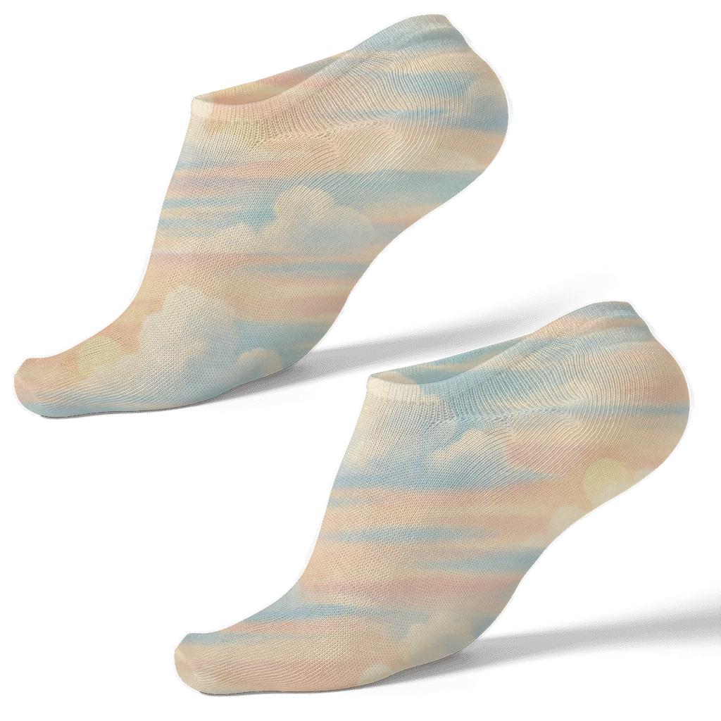 Sunrise Tapestry With Clouds Motifs comfortable cotton ankle socks