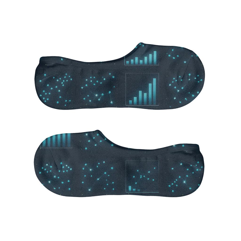 Data Analyst Stellar Bar Chart Constellation personalized no-show socks