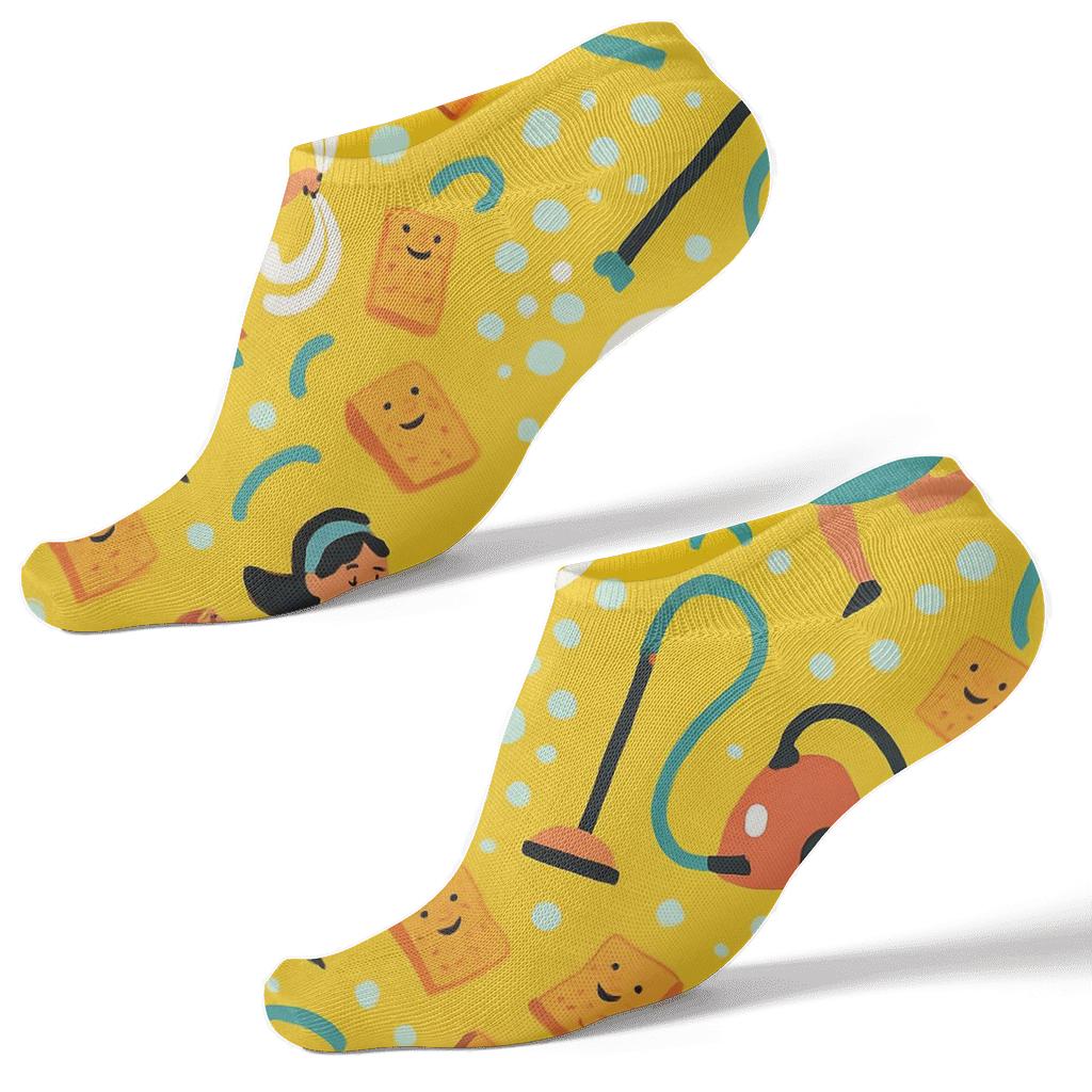 Housekeeper Party Confetti Pattern designer print ankle socks