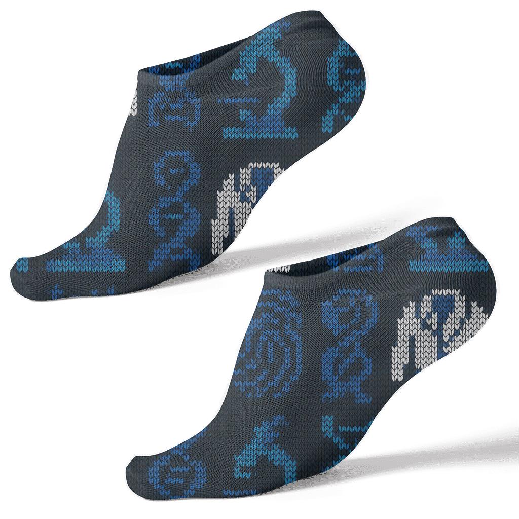 Forensic Scientist Knitted Lab Icons Grid personalized ankle socks